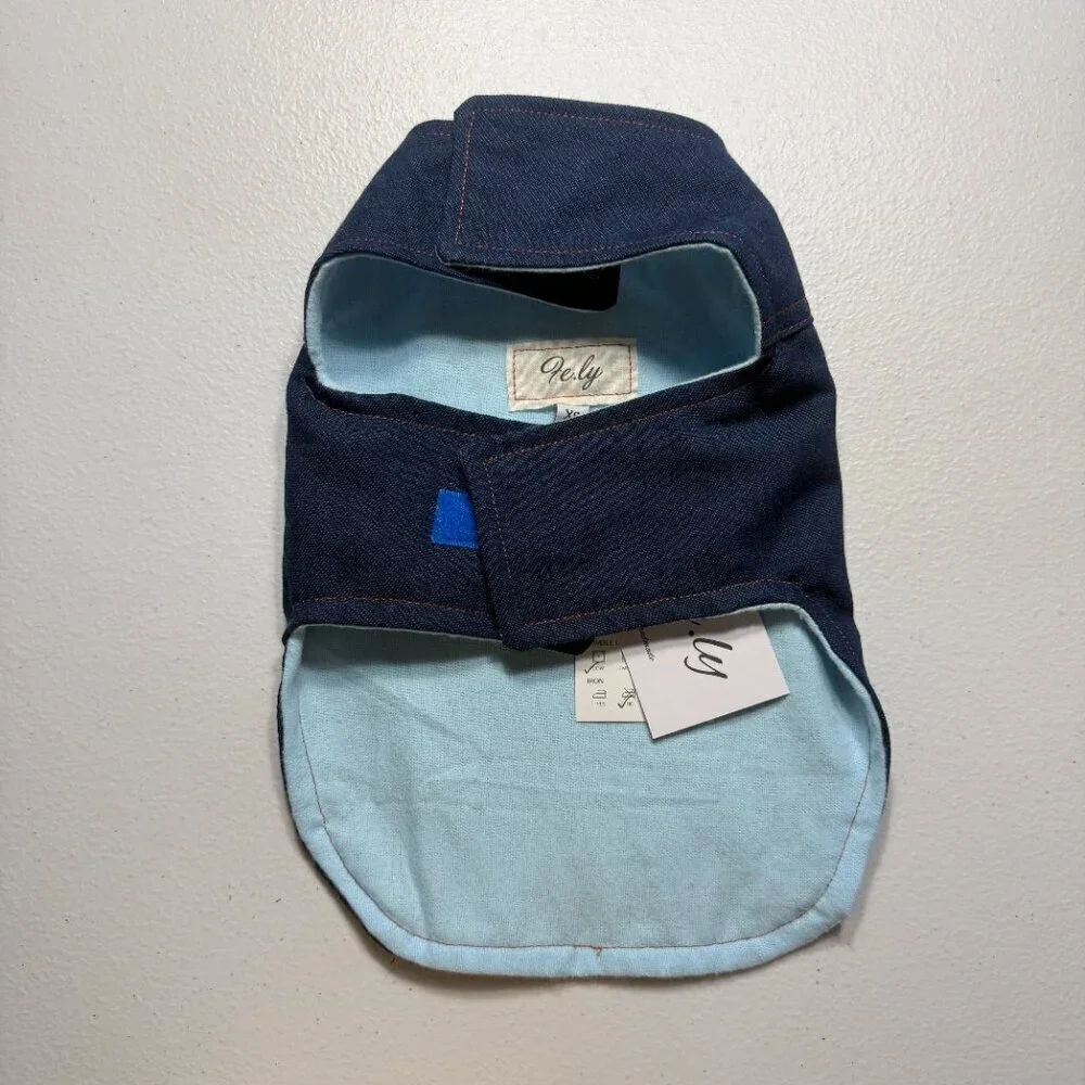 Denim Dog Vest Jacket w/ Pockets & D-Ring | Stylish Durable Pet Clothing XS